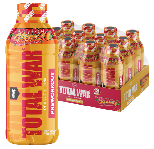 Redcon1 Total War, Redcon1 Rc1twrtdsm12  Totalwar Rdy2drink Strwb Mng-RC1TWRTDSM12