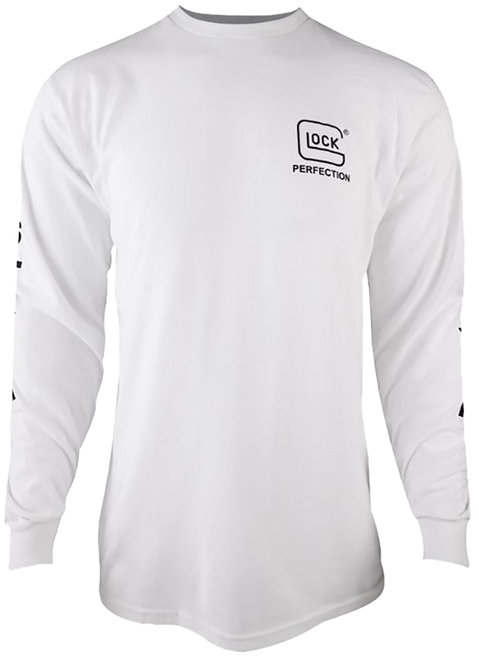 Glock Perfection, Glk Ap96092 Perfectionlong Sleeve Tee (white) S-AP96092