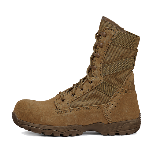 FLYWEIGHT™ TR596Z CT / Hot Weather Side-Zip Composite Toe Boot
AFI 36-2903 Compliant
Composite safety toe meets ASTM F2412-18 and F2413-18 standards for impact & compression and EH rated