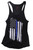 Women Thin Blue Line Flag Racerback Tank Top