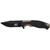 Liner Lock, 8cr13mov Drop Point Blade, Thumb Knobs, Index Flipper, Black/gold Handle