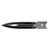 LARGE WOOD US FLAG DAGGER OTF KNIFE BLACK BLADE