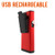 SLIM RECHARGEABLE POCKET LIGHT - RED