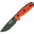 ESEE Model 3 Part Serrated Fixed Blade Knife with Orange G-10 Handles