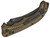 Benchmade 865BK-01 Mini Bedlam AXIS Folding Knife 3.45" S90V Graphite Black Cerakote Scimitar Blade, Layered Coyote/Black/OD Green G10 Handles