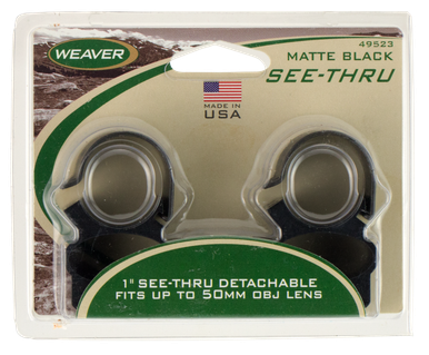 Heavy Duty - Weaver 1\" Six Hole Tactical High Rings Matte Black MPN...