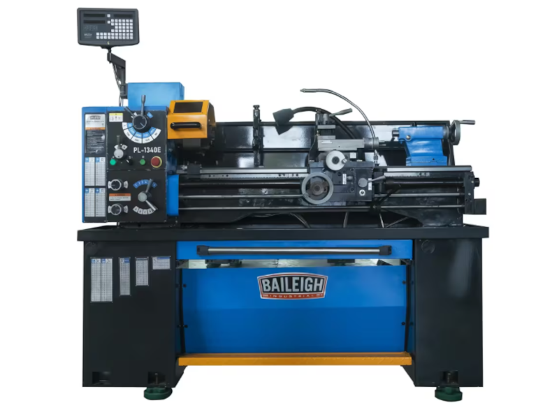 Baileigh Industrial - PL-1340E-1; 13x40 Gear Head Lathe with DRO, 2HP, 230V/1PH, BA1-11223