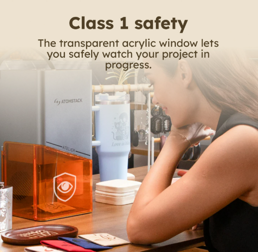 AtomStack Atelier Laser Engraver - 12 W Diode Galvo