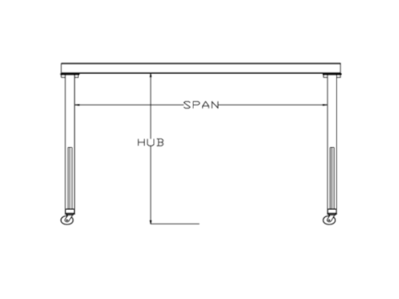 All Lift Fixed Height Gantry Crane, 3 Ton