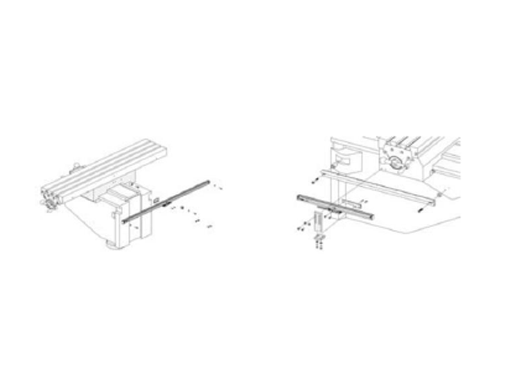 X & Y Axis Scale Bracket: Bridgeport Series II