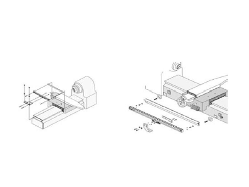 Lathe SENC 50/150: Cross Slide & Longitudinal Brackets, Hardinge HLV-H, HLV-M, HLV-DR, TFB-H