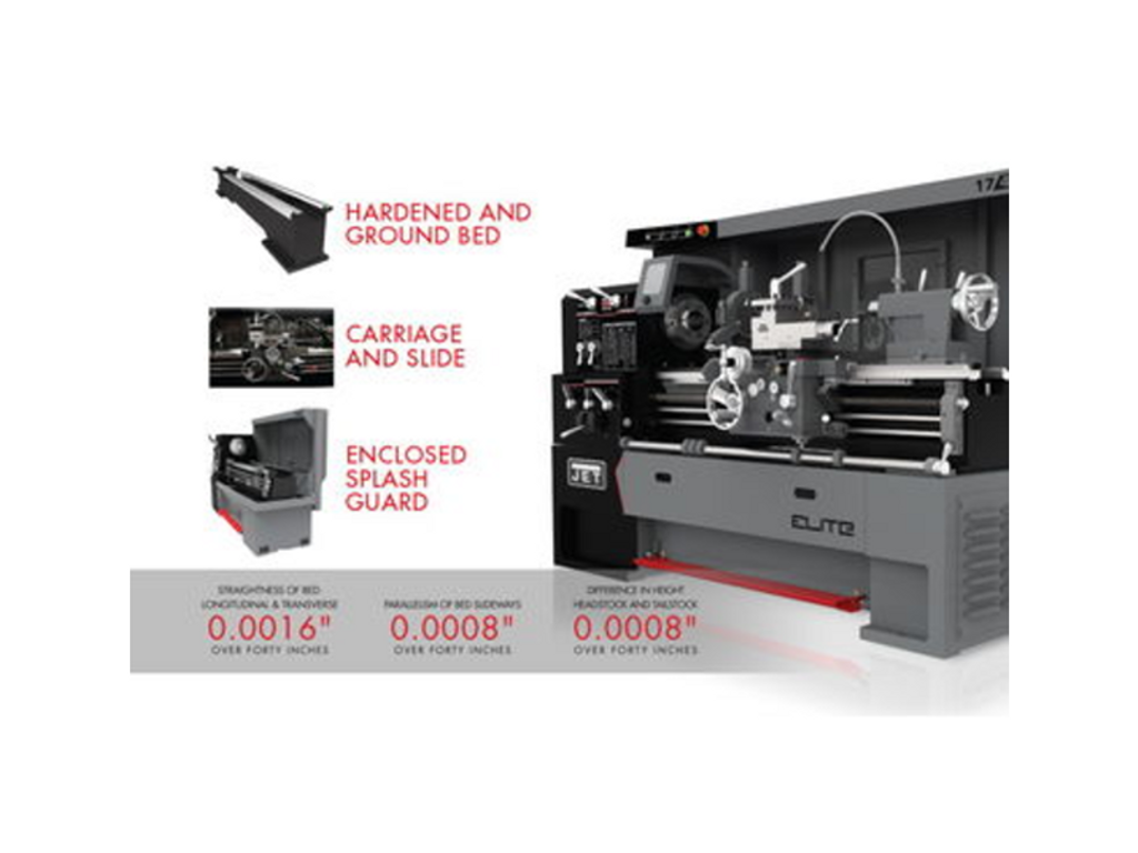 Jet E-1340VS, Elite 13x40, Electronic Variable Speed EVS Lathe