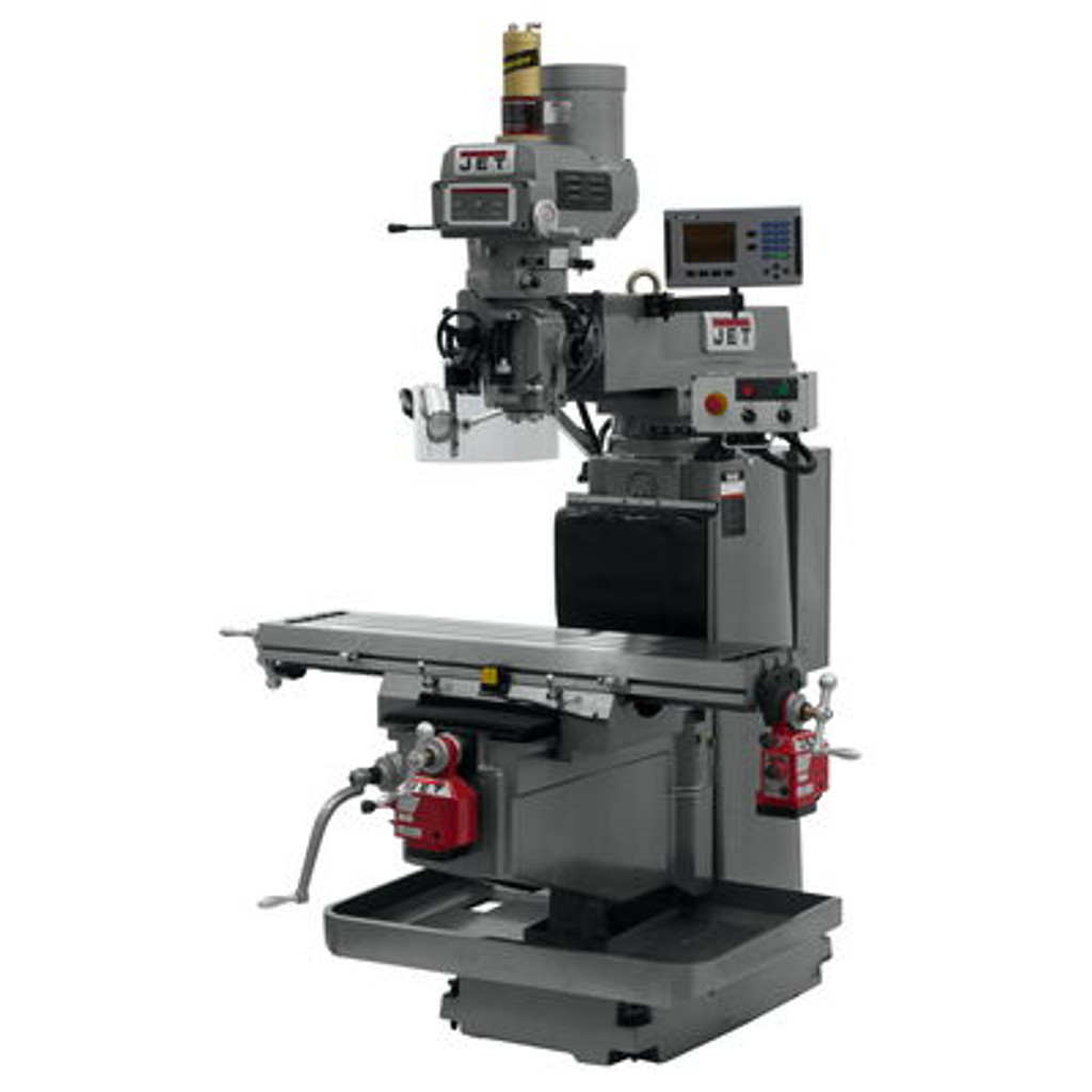 JET JTM-1254RVS Mill With ACU-RITE 203 3-Axis DRO (Knee), X & Y Powerfeeds & Air Power Drawbar  #698117