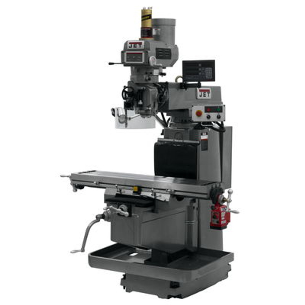 JET JTM-1254RVS Mill With Newall DP700 3-Axis DRO (Quill), X Powerfeed & Air Power Drawbar #698139