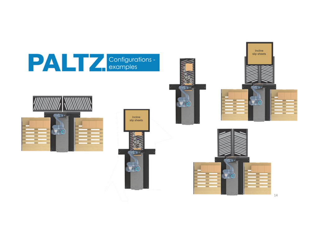 beROBOX - All-in-One Palletizing Work Cell, 30kg - PALTZ.19cs, 2 Pallet Zones w/Conveyor, 72" Stack Height, Safety Sensors, Includes Fanuc CRX25iA