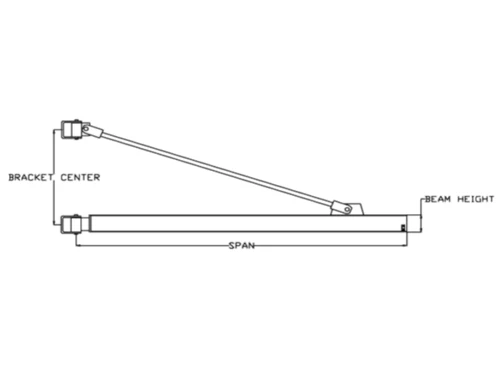  All Lift Tie Rod Wall-Mounted Jib Crane, 1Ton 