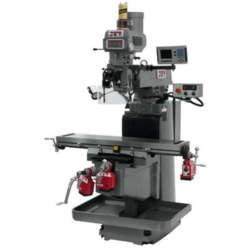 JET JTM-1254RVS Mill With ACU-RITE 203 3-Axis DRO (Quill), X, Y & Z Powerfeeds & Air Power Drawbar #698125