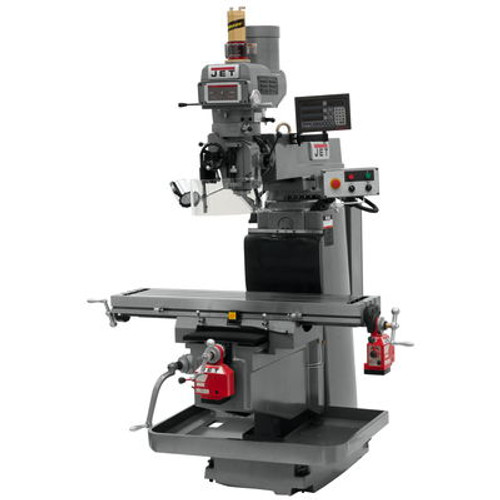 JET JTM-1254RVS Mill With Newall DP700 3-Axis DRO (Knee), X & Y Powerfeeds & Air Power Drawbar #698135