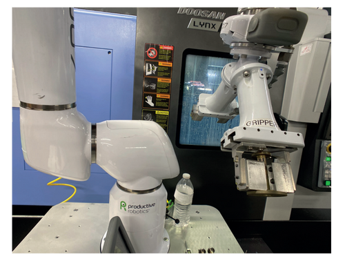 Productive Robotics - CNC Lathe Machine Tending Package, No-Code Programming, Includes OB7 7-Axis Cobot