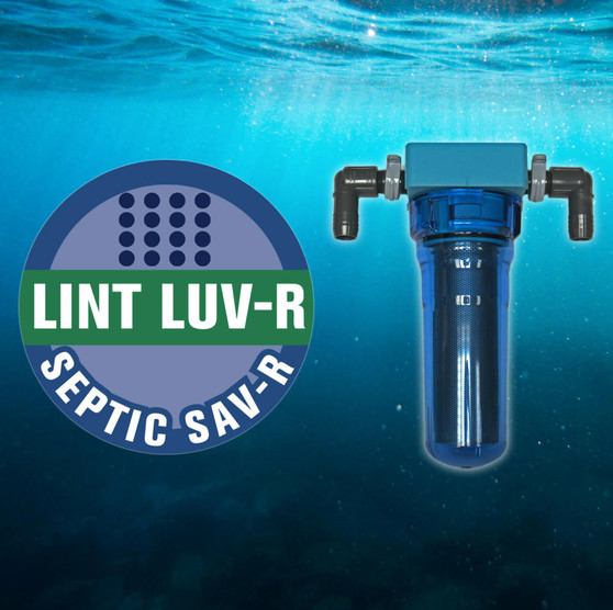 Washing machine microplastics filter that helps reduce septic system back up