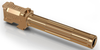 Lantac 9INE Drop In Replacement Barrel GLOCK 17 Fluted/Non-Threaded 9mm Luger 1:10" Twist Stainless Steel Bronze Finish