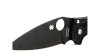 Spyderco Manix 2 - 3.375" Folding Knife, Black Blade, Lightweight, Black