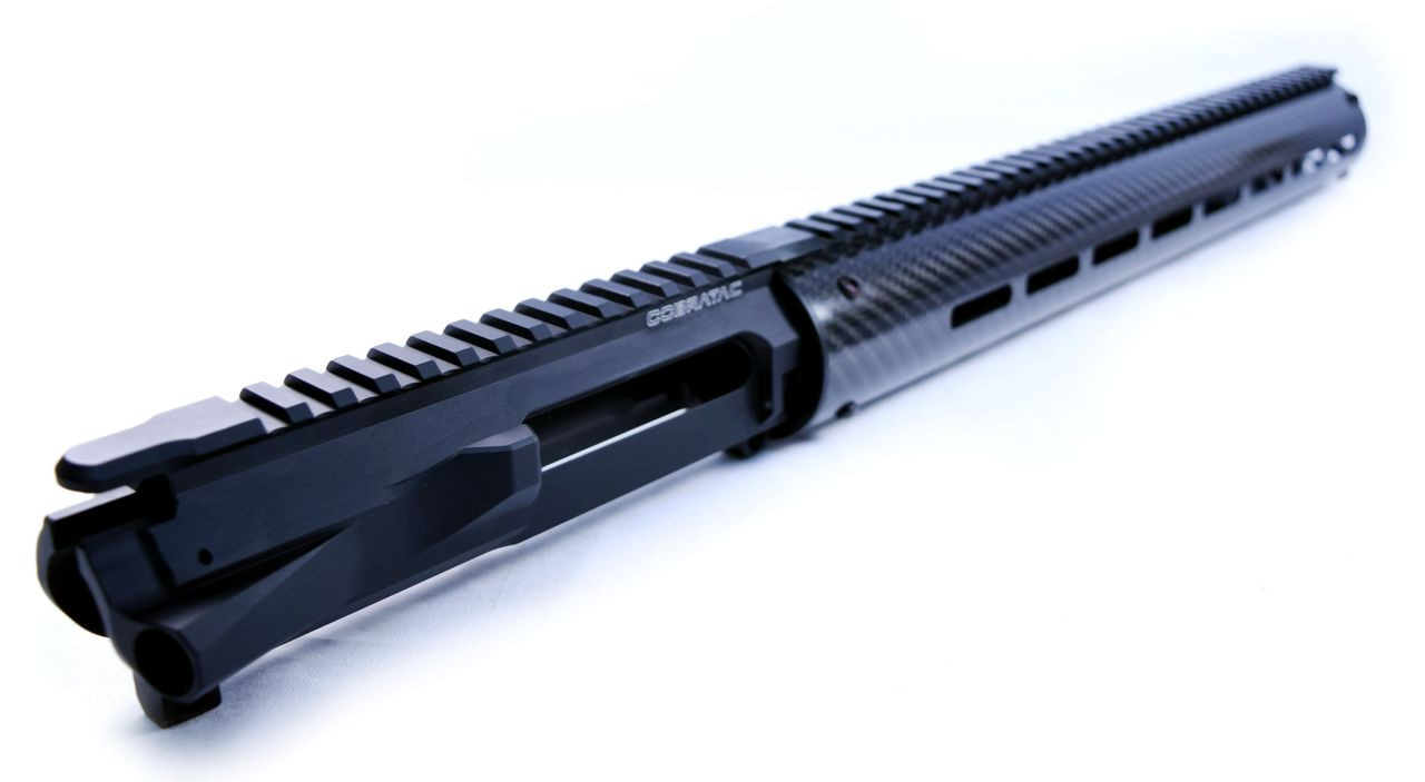 5" Carbon Fiber MLOK Hand Guard, Free Float M-lok HandGuard AR-15 (HG-0615600) installed