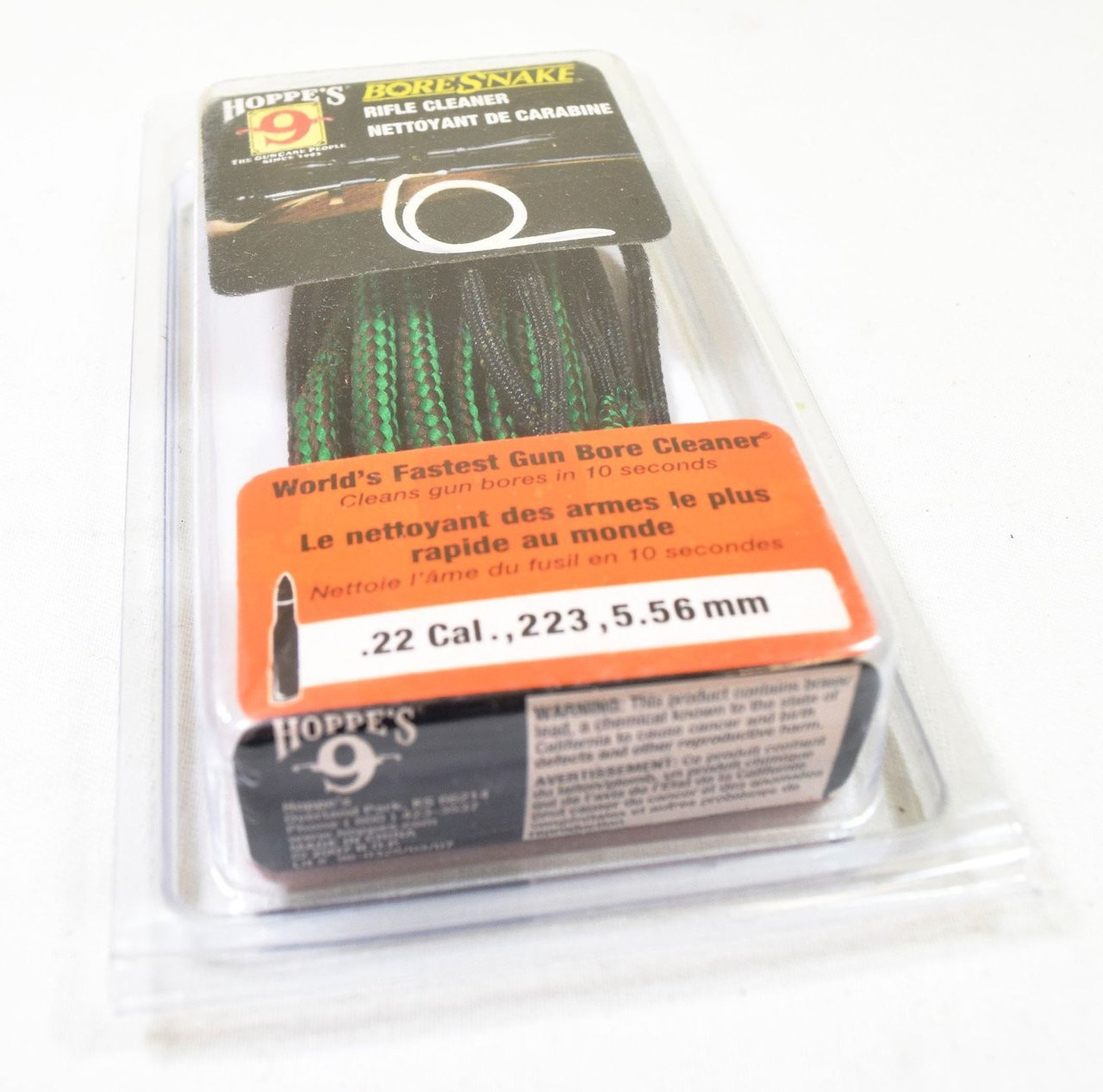 Hoppes Bore Snake Rifle Cleaner | .22-.223 Cal, 5.56 (AC-CL1010)