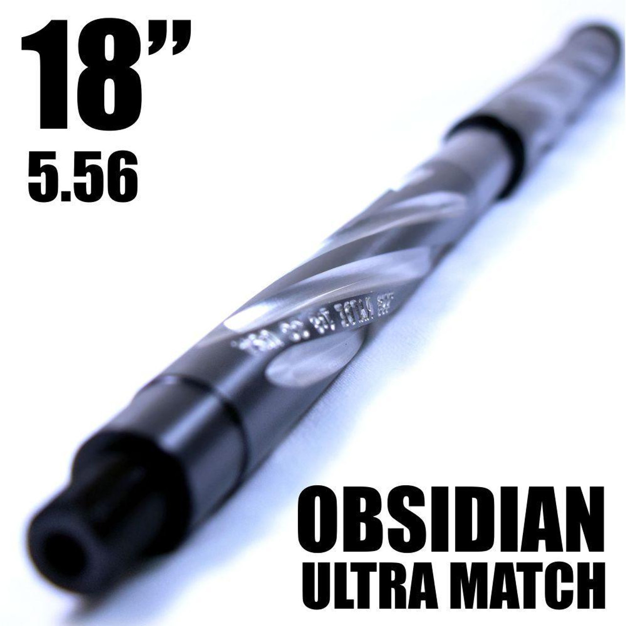 18" .223/5.56 Obsidian Ultra Match Black Nitride | 2 Tone Spiral Wylde