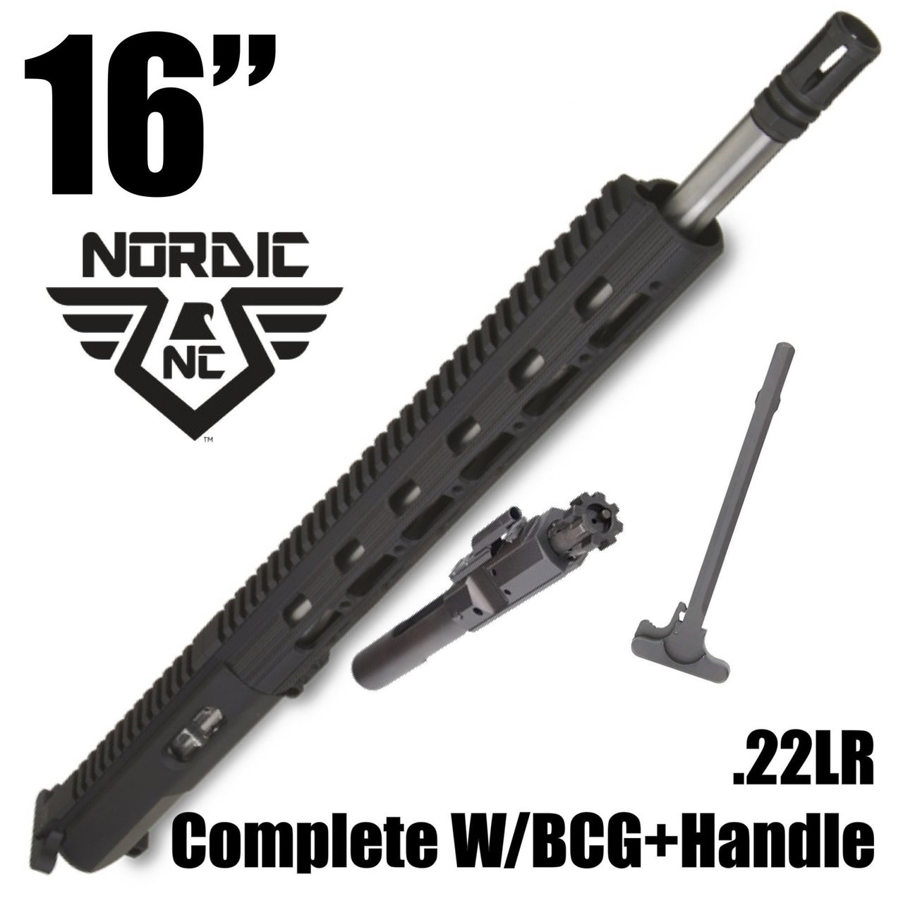 16" Nordic Components’.22lr Complete Upper Build w/ BCG & Handle