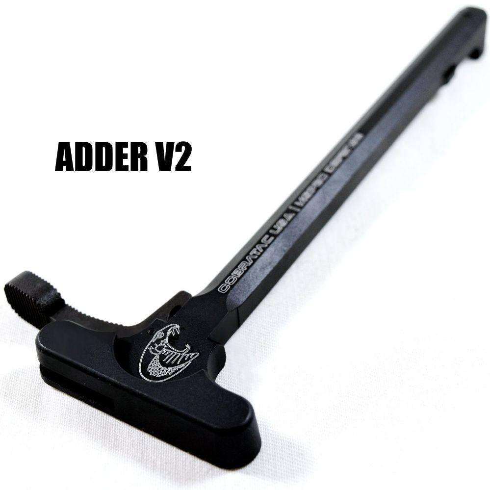 Extended Tactical Charging Handle , Black Adder V2 AR 15 top