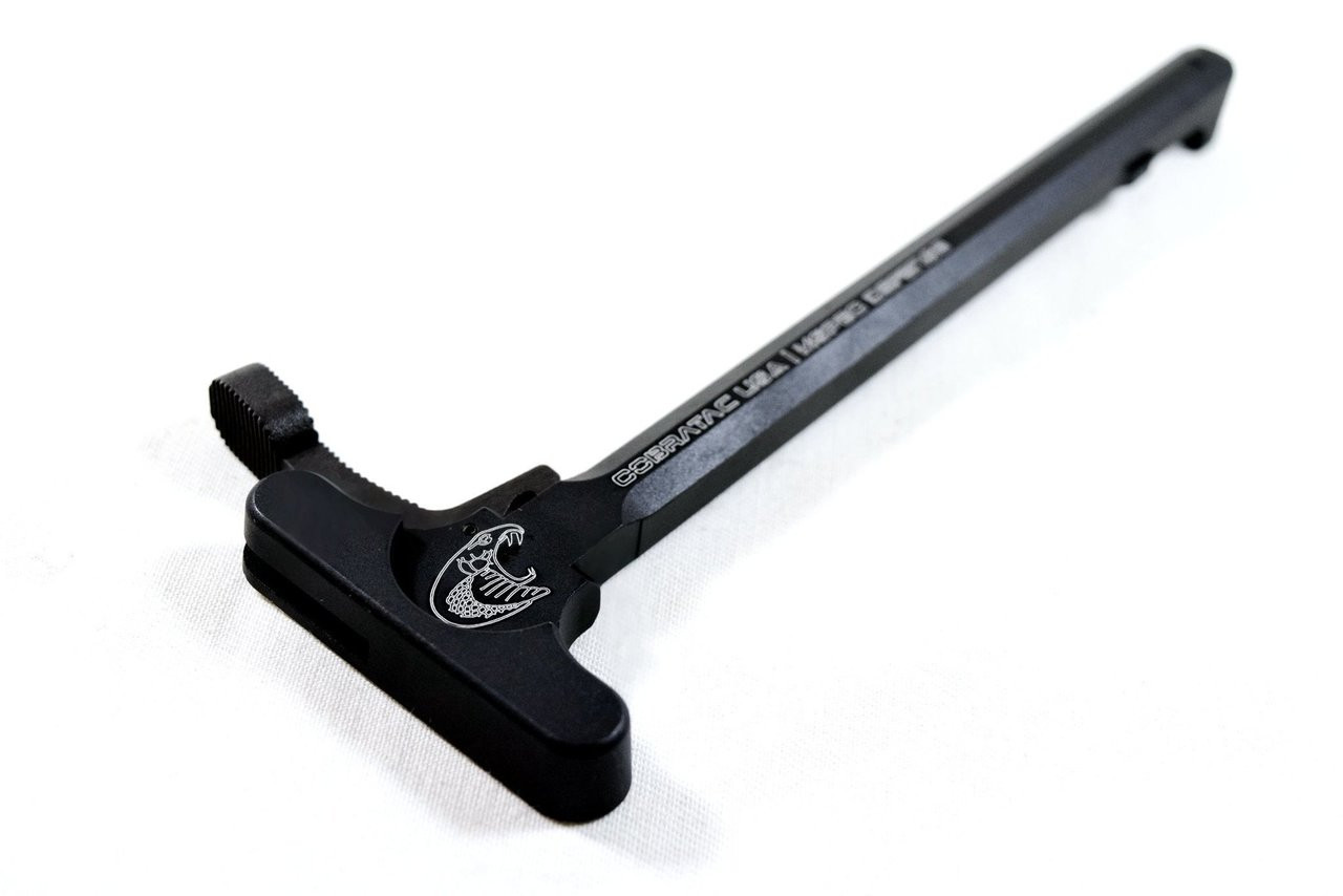 Extended Tactical Charging Handle , Black Adder V2 AR 15 overhead