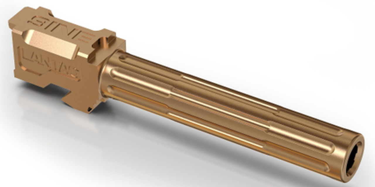 Lantac 9INE Drop In Replacement Barrel GLOCK 17 Fluted/Non-Threaded 9mm Luger 1:10" Twist Stainless Steel Bronze Finish