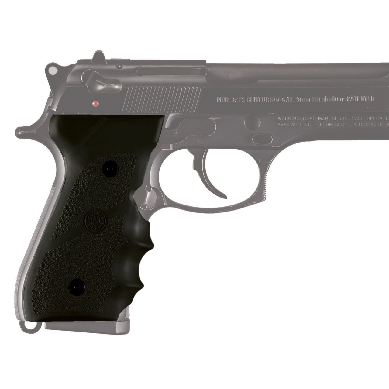 Hogue Monogrip Beretta 92, 96, M9 Finger Groove Rubber Black 92000