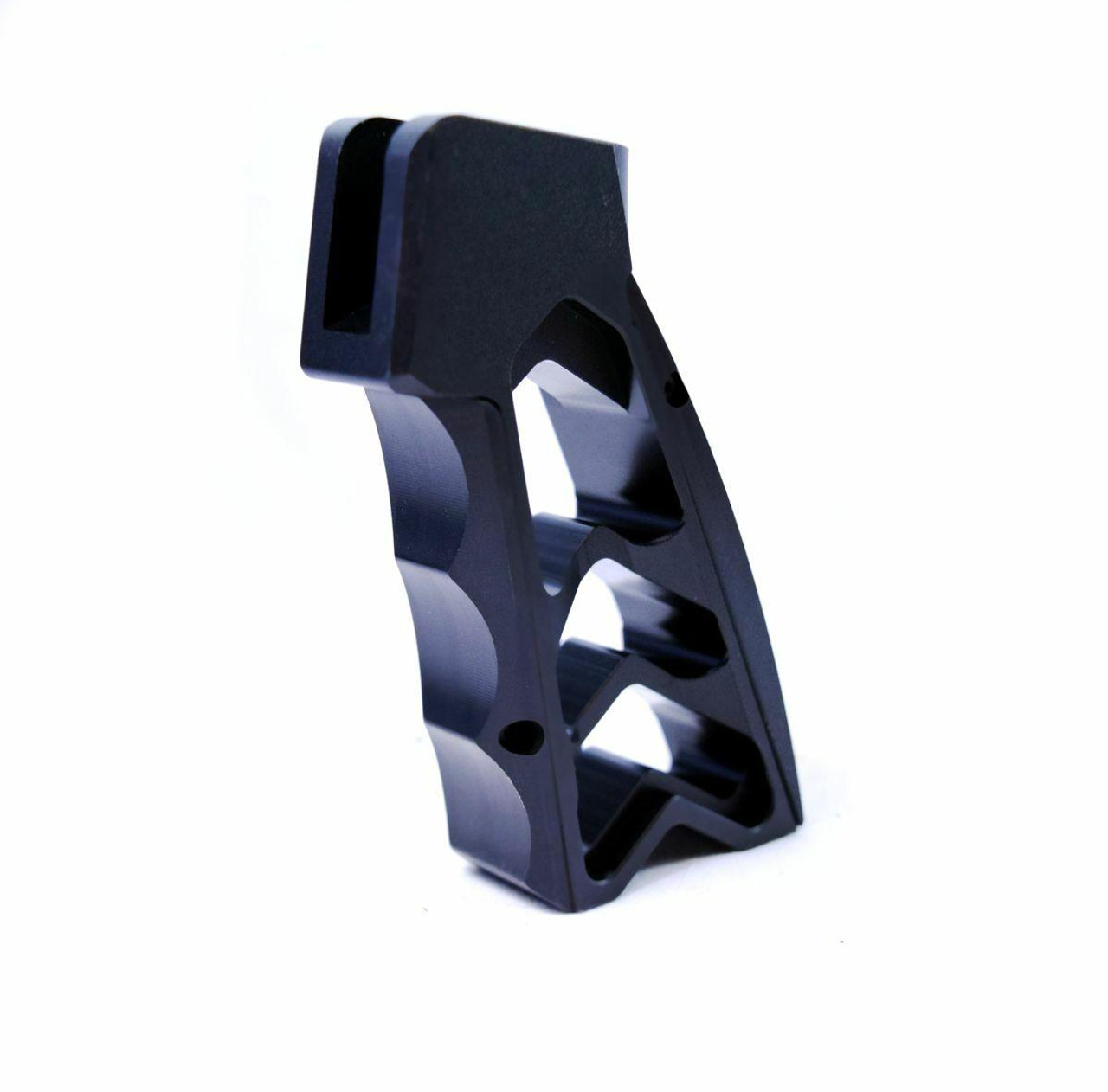 BLACK LABEL Chevron AR Grip, Skeletonized Billet or Black