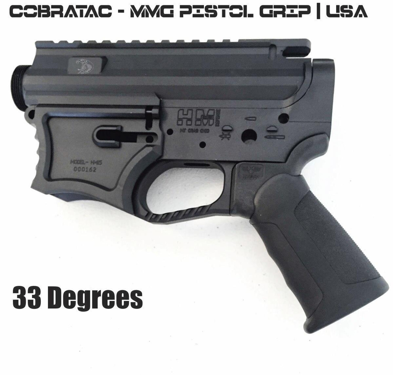 Cobratac Adjustable AR-15 ATG Pistol Grip - Black
