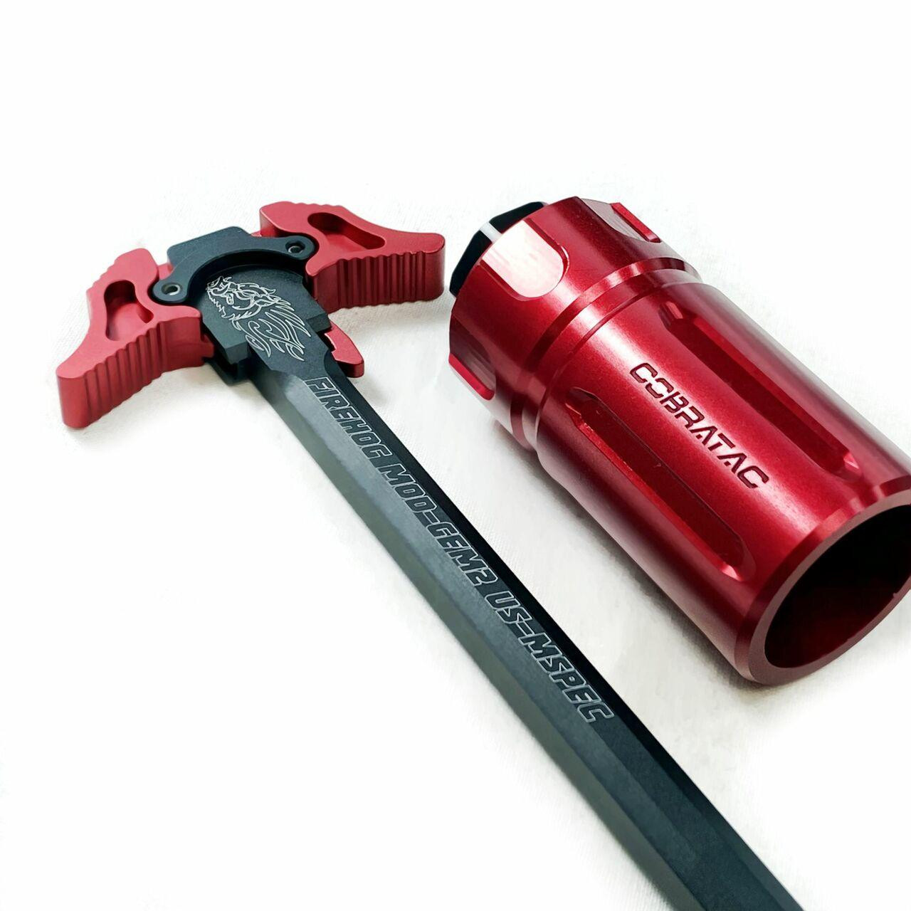 FIREHOG FireHog MOD-GEM2 Ambi Charging Handle with Gas Exhaust Mitigation or RED AR 15 .223/5.56