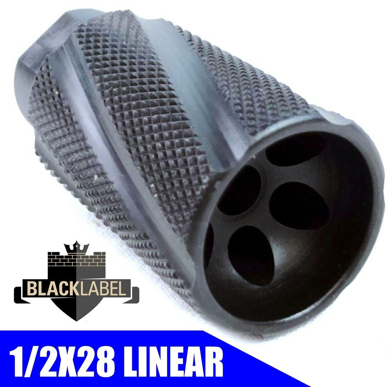 BLACK LABEL Super Hawg .223 BFD Linear Flash Concussion Forwarding Muzzle Brake - 1/2x28