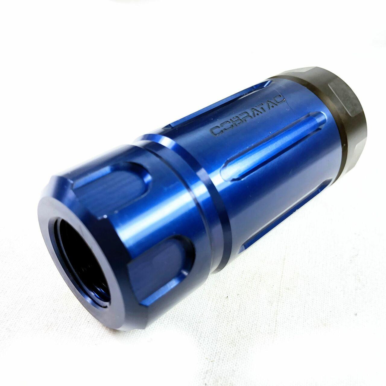 Blue 1/2-28 Fire Hog Mod-FMC - Flash Mitigation Suppressor Can System ...