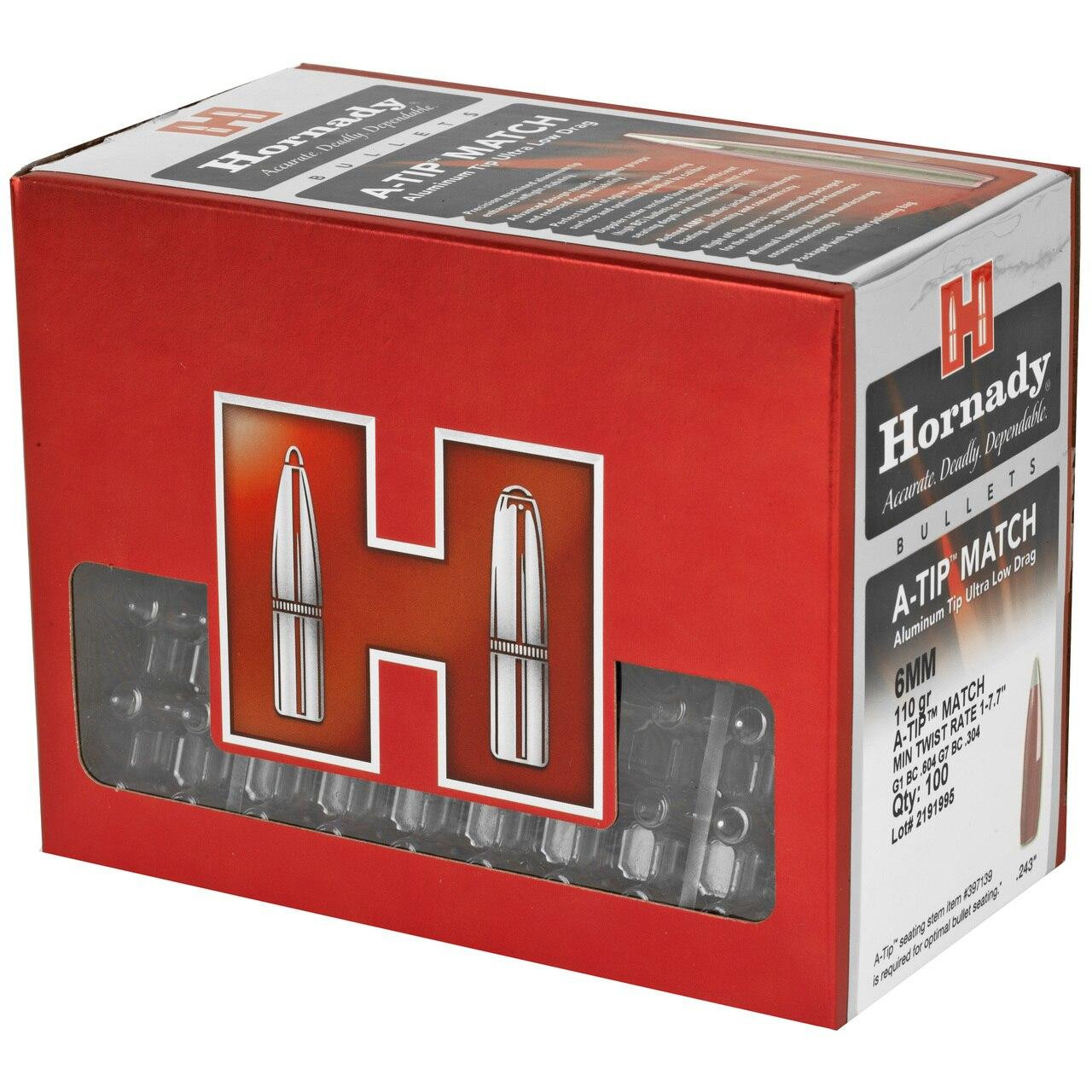 Hornady Hrndy A-tip 6mm .243 110gr 100ct 090255245318