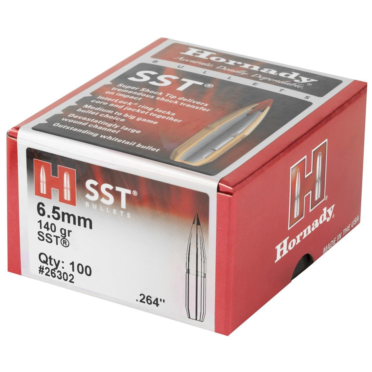 Hornady Hrndy Sst 6.5mm .264 140gr 100ct 090255263022