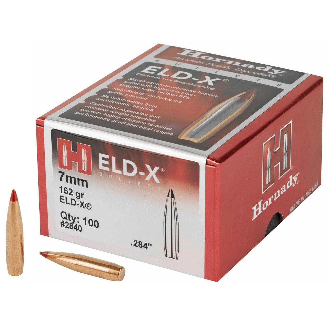 Hornady Hrndy Eld-x 7mm .284 162gr 100ct 090255228403