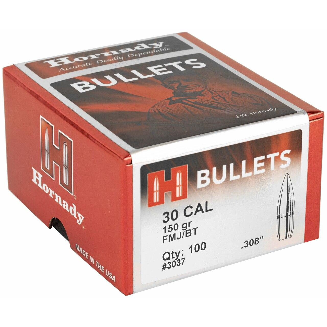 Hornady Hrndy Fmj-bt 30cal .308 150gr 100ct 090255230376