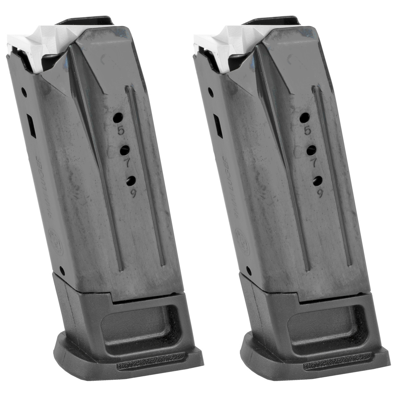 Ruger Magazines, 9MM, 10 Rounds, Fits Ruger Security-9, Two Pack, Steel 90685