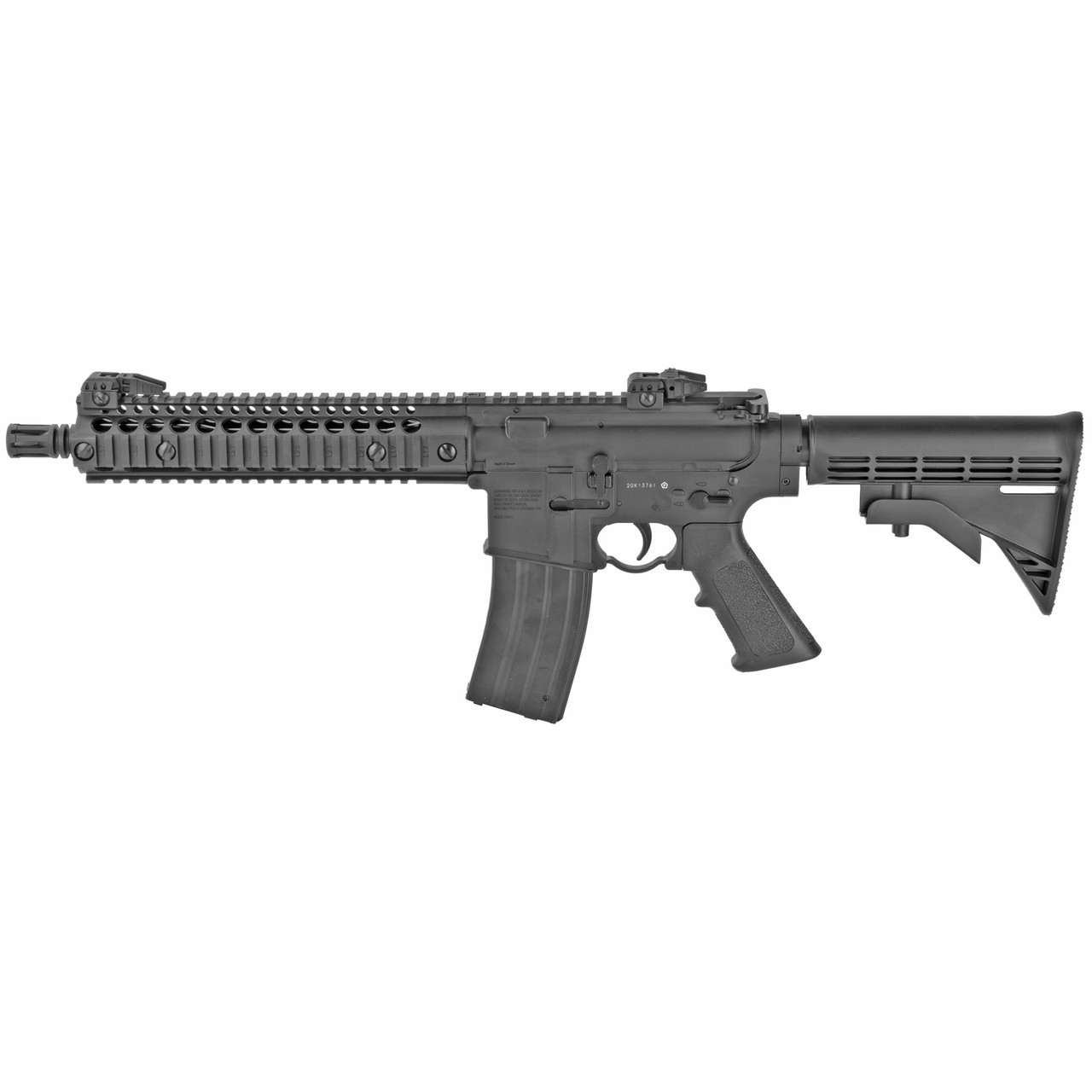 Crosman R1, Air Rifle, BB, 430 Feet Per Second, Nylon Fiber Material, Steel Barrel, Black, Adjustable Stock, AR Buffer Tube and Pistol Grip, CO2 Powered, Flip Up Sights, Tactical/Full/Semi-auto, 25 Rounds, 1 Magazine CFAR1B