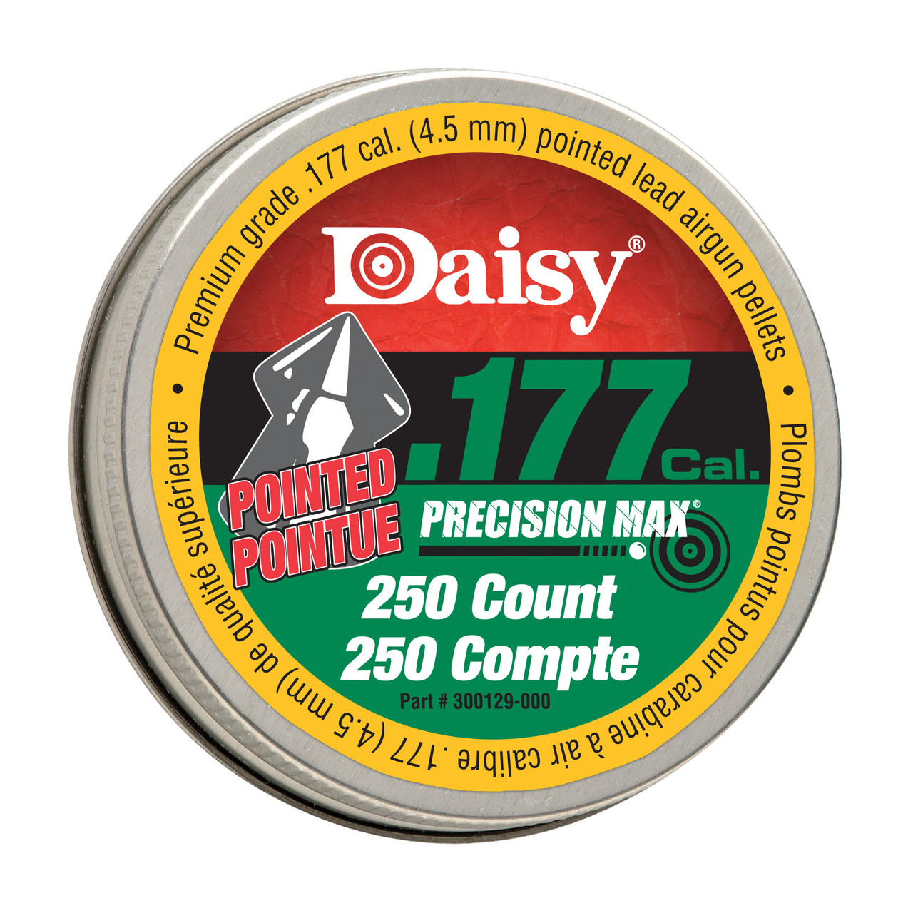 Daisy 250-ct .177 Pointed Pellet Tin