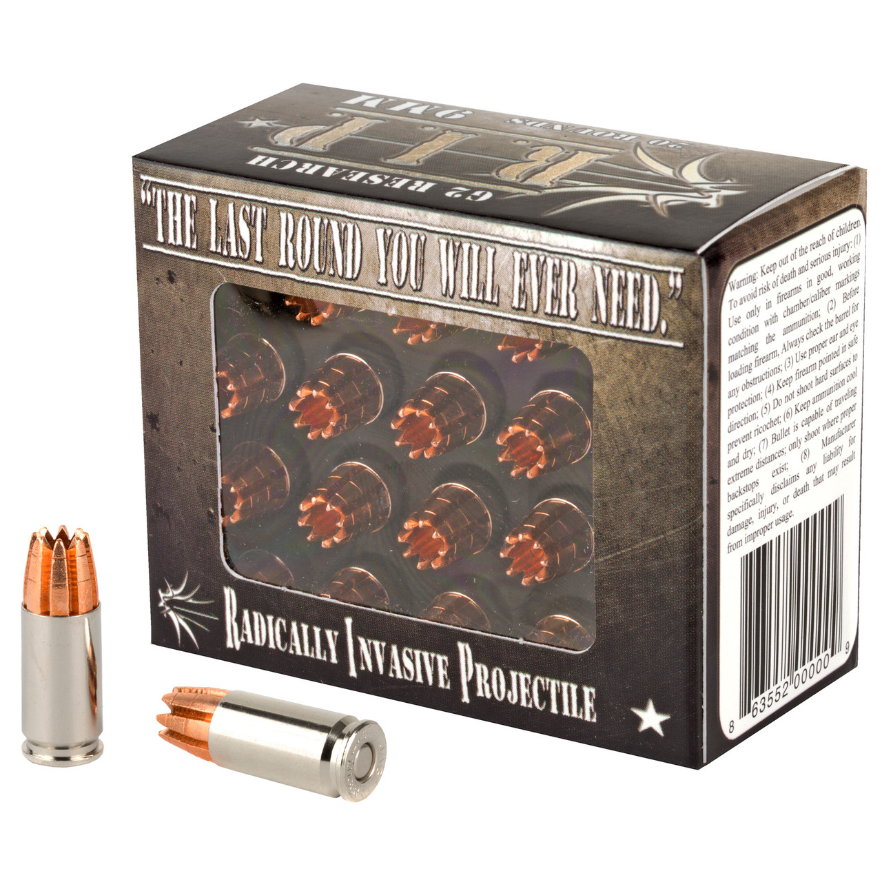 G2 Research RIP, 9MM, 92 Grain, Lead Free, 20 Round Box, California Certified Nonlead Ammunition G00000