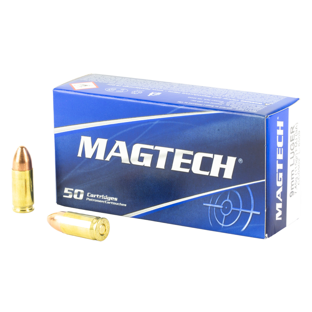 Magtech Sport Shooting, 9MM, 115 Grain, Full Metal Jacket, 50 Round Box 9A