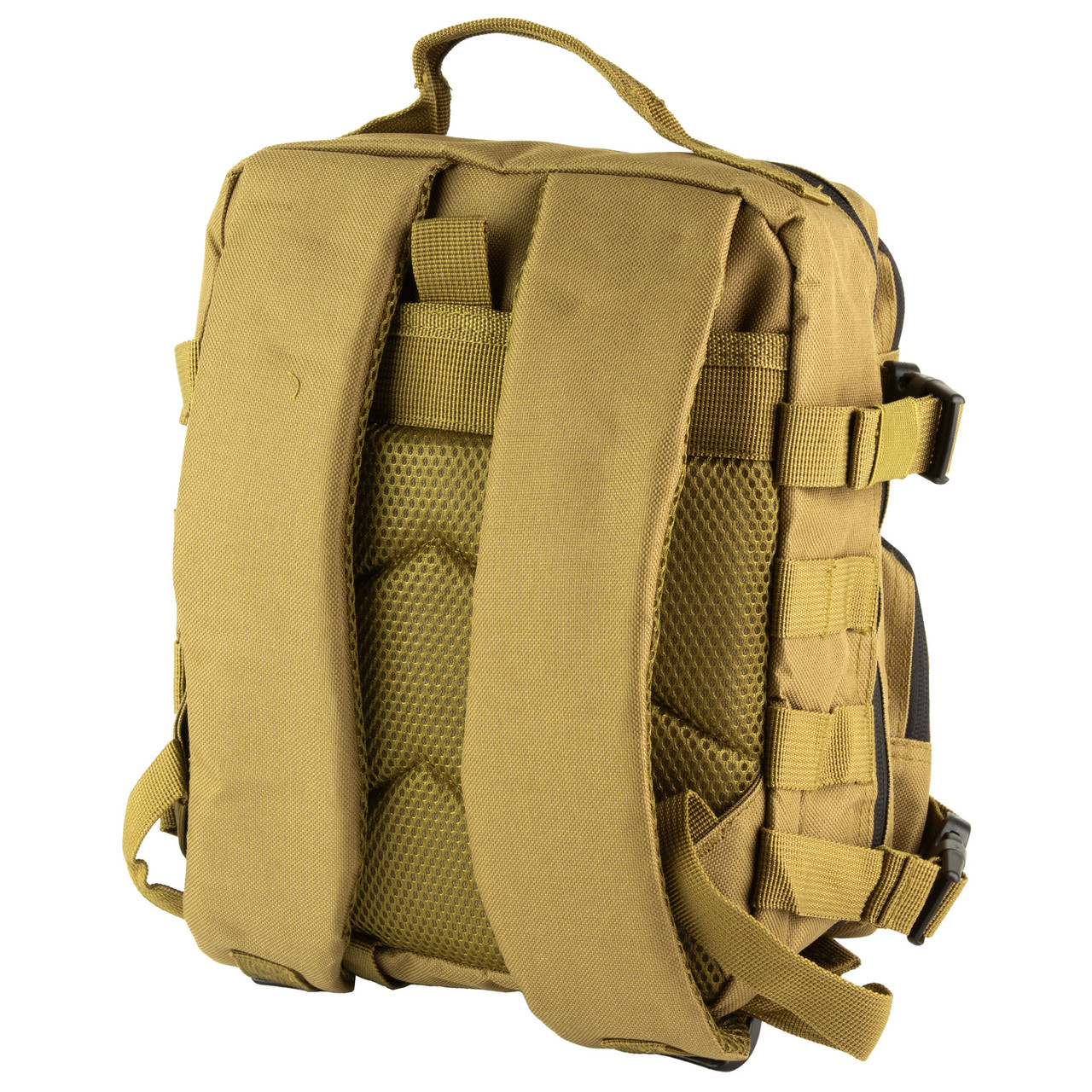 NcSTAR Every Day Pack, Backpack, 12.5"x11.5"x3" Main Compartment, Black, Two Small Compartments with Four Cinch Straps, Molle Webbing, Adjustable Bottom Straps CVEDP3056T