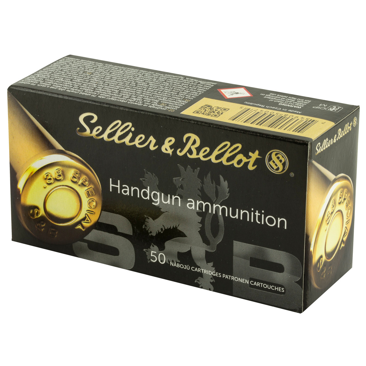 Sellier & Bellot Pistol, 38 Special, 158 Grain, Soft Point, 50 Round Box SB38C
